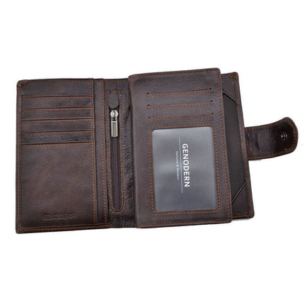 Genuine Leather Wallet with Document Holder for Men - Wnkrs