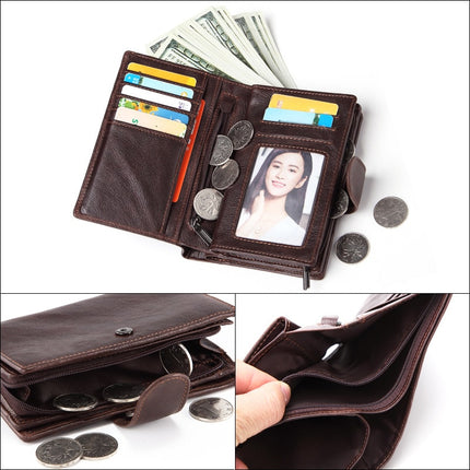 Genuine Leather Wallet with Document Holder for Men - Wnkrs