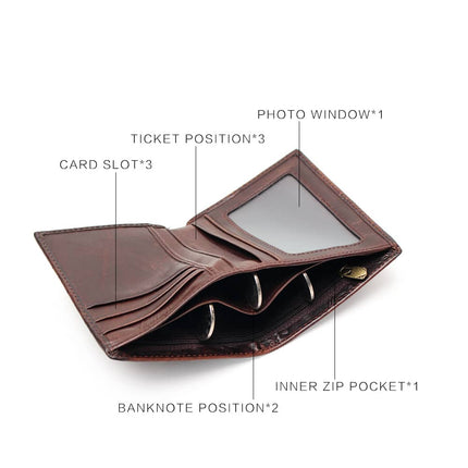 Chinese Dragon Patterned Genuine Leather Men's Wallet - Wnkrs