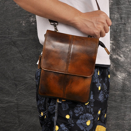 Slim Leather Messenger Bag for Men - Wnkrs