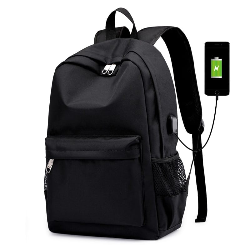 Men's Basic Backpack with USB Charging
