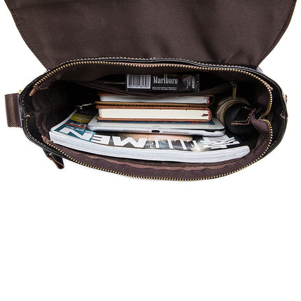 Men's Leather Crossbody Bag - Wnkrs