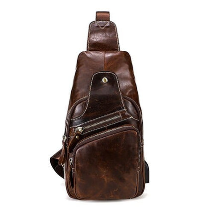 Men's Genuine Leather Crossbody Bag - Wnkrs
