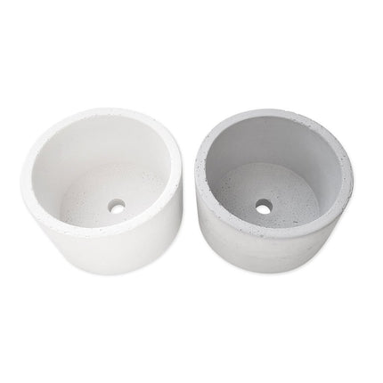 White Round Planter - wnkrs