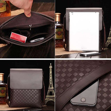 Men's Checked Shoulder Bag - Wnkrs