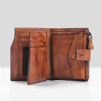 Casual Vintage Style Genuine Leather Men's Wallet - Wnkrs