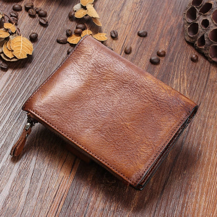 Casual Vintage Style Genuine Leather Men's Wallet - Wnkrs