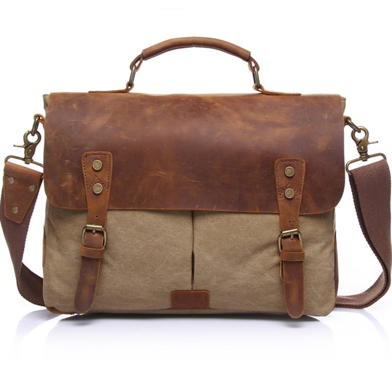 Men's Vintage Canvas Briefcase