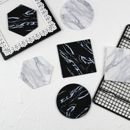 Marble Styled Non-Slip Silicone Coaster - wnkrs