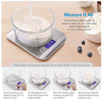 Stainless Steel Digital Kitchen Scale - wnkrs