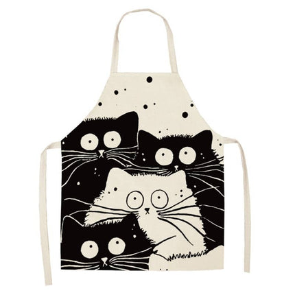 Women's Cat Printed Kitchen Apron - wnkrs