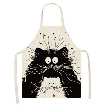 Women's Cat Printed Kitchen Apron - wnkrs