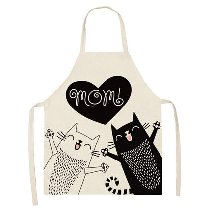 Women's Cat Printed Kitchen Apron - wnkrs