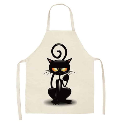 Women's Cat Printed Kitchen Apron - wnkrs