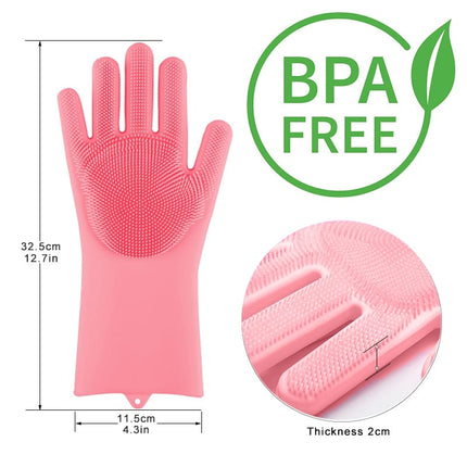 Silicone Dishwashing Scrubber Gloves - wnkrs