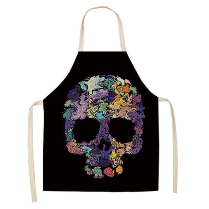 Sugar Skull Patterned Kitchen Apron - wnkrs