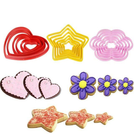 Cute Star Shaped Eco-Friendly Plastic Cookie Cutters Set - Wnkrs