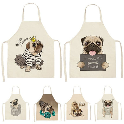 Funny Pug Print Apron - Wnkrs