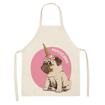 Funny Pug Print Apron - Wnkrs