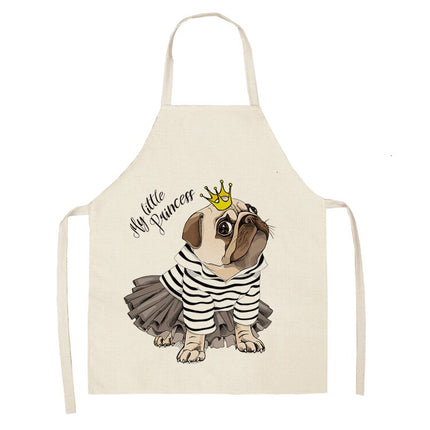 Funny Pug Print Apron - Wnkrs