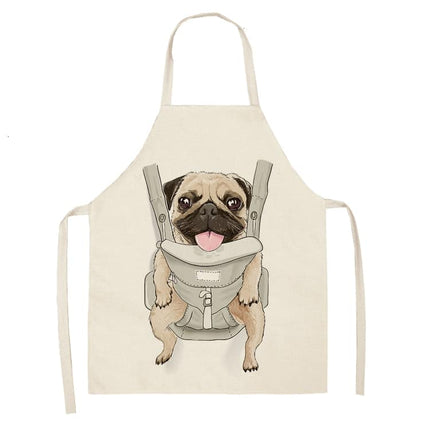 Funny Pug Print Apron - Wnkrs