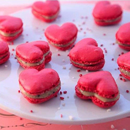 42 Hearts Shaped Pink Food Grade Silicone Macaron Mold - wnkrs