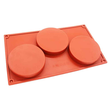 Large Round Silicone Baking Mold with 3 Cavities - wnkrs