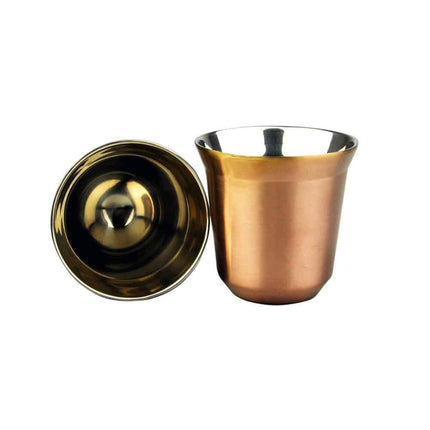 Double Wall Stainless Steel Espresso Cups 2 pcs Set - Wnkrs
