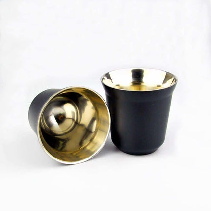 Double Wall Stainless Steel Espresso Cups 2 pcs Set - Wnkrs