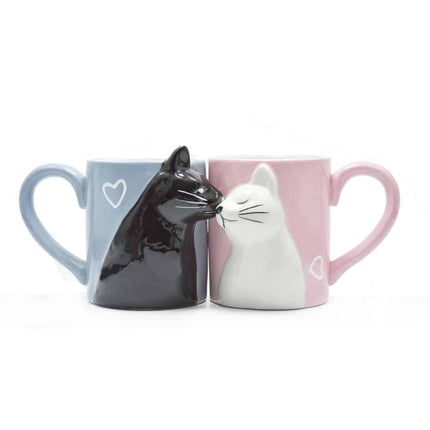 Kissing Cats Mugs Pair for Couples - Wnkrs