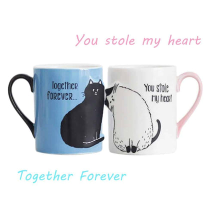 Kissing Cats Mugs Pair for Couples - Wnkrs