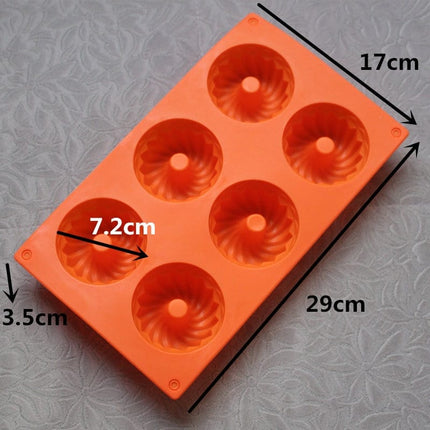 Silicone Muffin Baking Mod with 6 Cavities - wnkrs