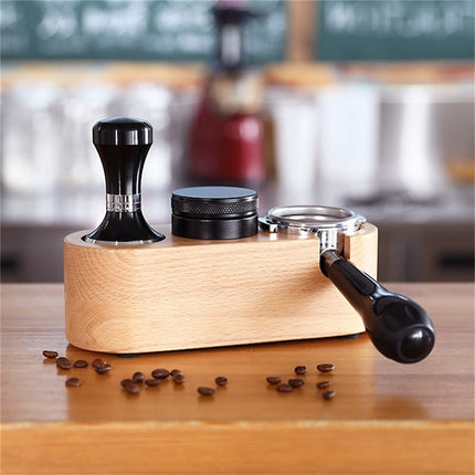 Manual Wooden Coffee Tamper Holder - Wnkrs
