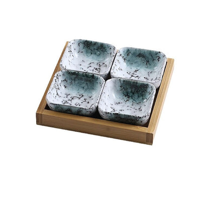 Creative Ceramic Fruit Plates Set with Tray - Wnkrs