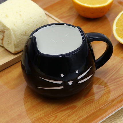 Cartoon Cat Shaped Coffee Mug with Spoon - Wnkrs