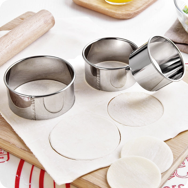 Portable Stainless Steel Dumpling Maker Molds 3 pcs Set
