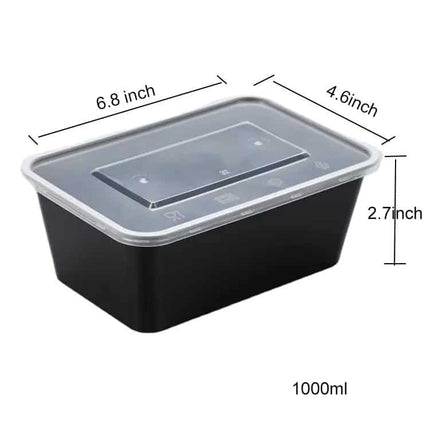 Disposable Plastic Containers with Lid 10 pcs Set - Wnkrs