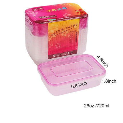 Disposable Plastic Containers with Lid 10 pcs Set - Wnkrs
