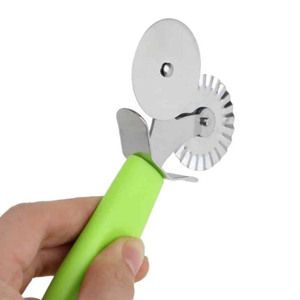 Convenient Eco-Friendly Stainless Steel Double Pizza Cutter - wnkrs
