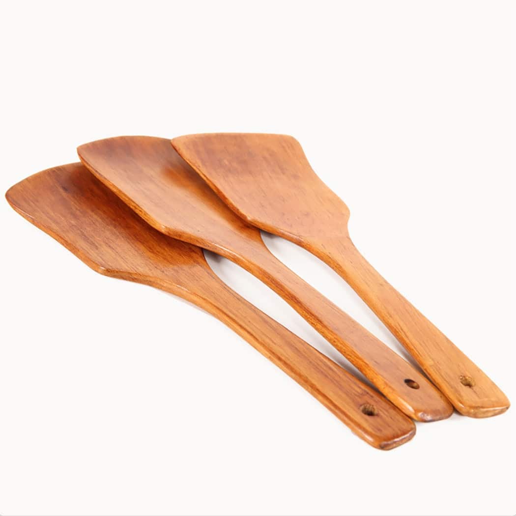 Set of Three Wooden Kitchen Spatulas