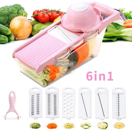 6 in 1 Kitchen Multifunction Vegetable Cutter Set - wnkrs