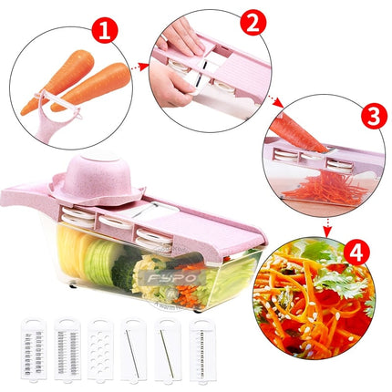 6 in 1 Kitchen Multifunction Vegetable Cutter Set - wnkrs