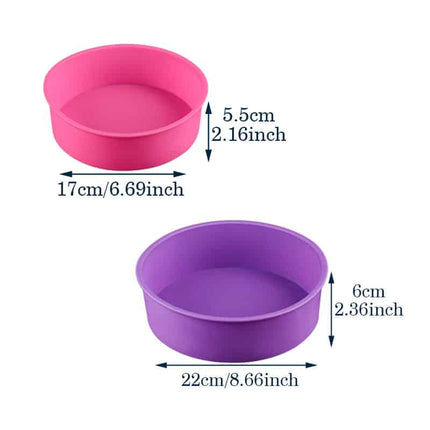 Set Kitchen Round Silicone Cake Molds - wnkrs
