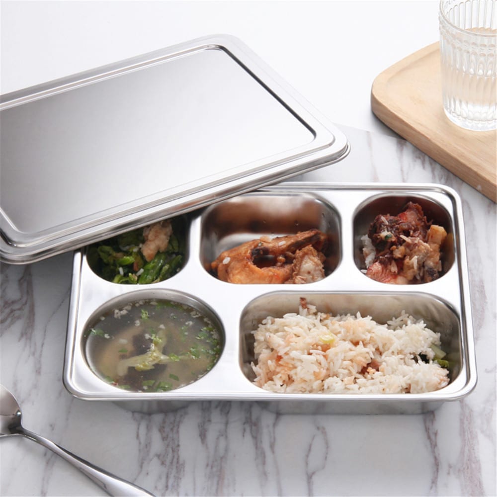 5 Compartments Stainless Steel Lunch Box