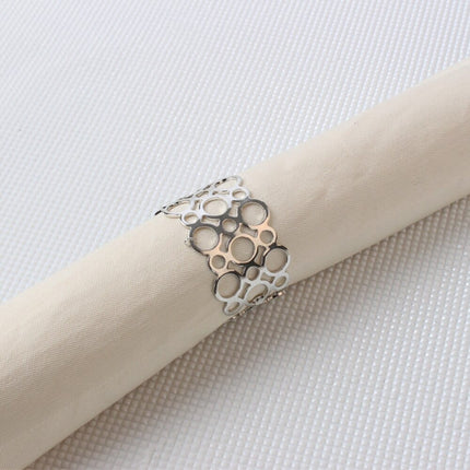 12 Round Napkin Rings in Gold and Silver - wnkrs