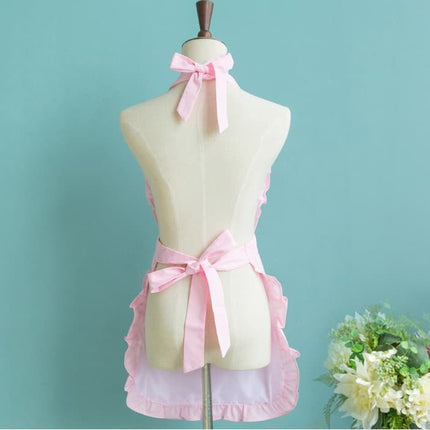 Women's Waterproof Pink Victorian Lace Apron - Wnkrs