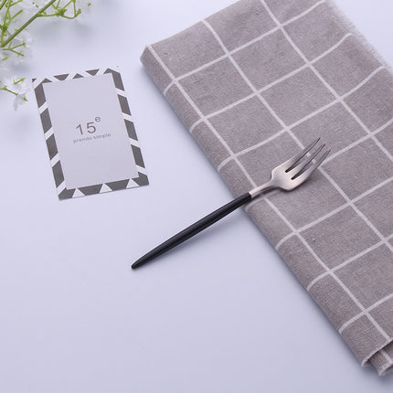 304 Stainless Steel Fork with Colorful Short Handle - wnkrs