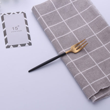 304 Stainless Steel Fork with Colorful Short Handle - wnkrs