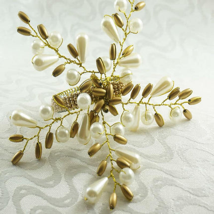 Set of 12 Pearl Flower Napkin Rings - wnkrs