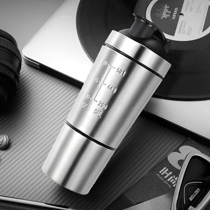 2-Compartment Stainless Steel Shaker Bottle - wnkrs